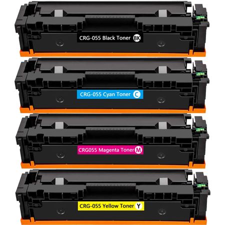 4 Pack Canon 055 Compatible Toner Cartridges